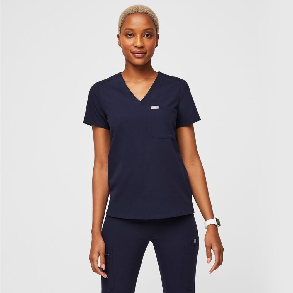 Figs Catarina Scrub Top- Navy